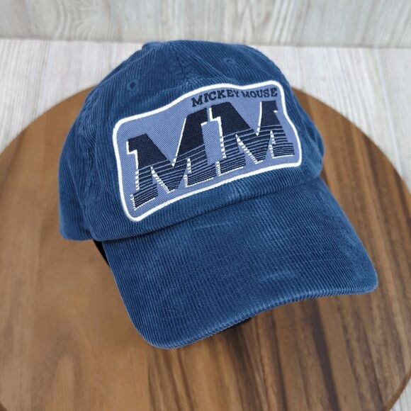 Vintage Disney Parks Authentic Mickey Mouse MM Adult Unisex Blue Hat Cap - Picture 1 of 7
